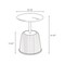 Manhattan Comfort Round End Table 1.0 and End Table 2.0 Set of 2, 18.43 in L, Stainless Steel, Grey 2-AT03-GY - alternate 2